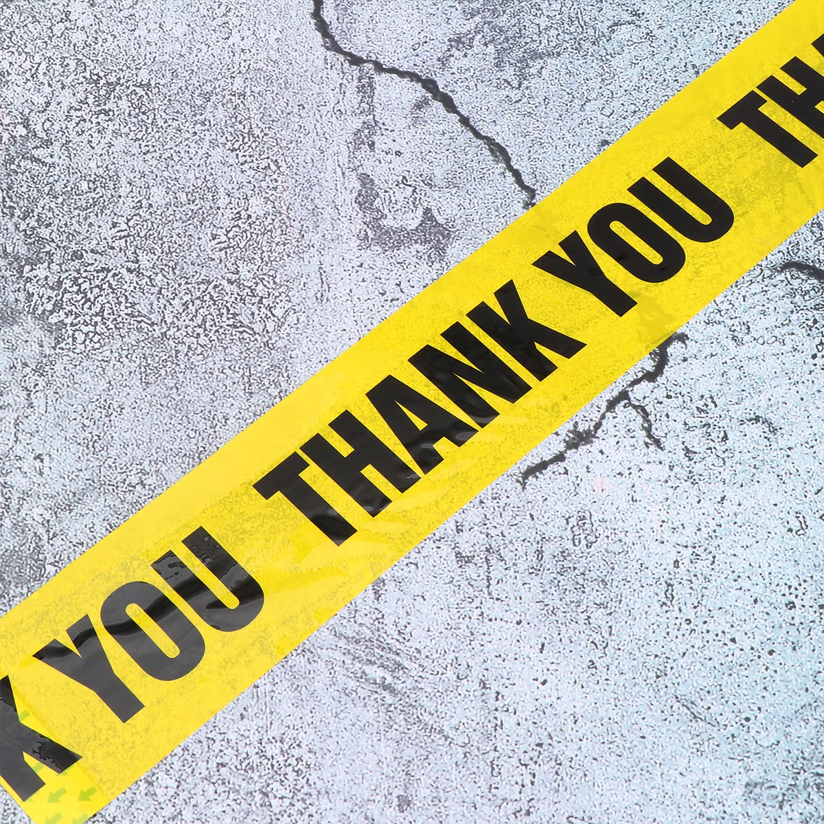 1 لفة شريط حاجز أصفر آمن عالي التحمل لمواقع البناء، شريط تحذيري للطرق، مقاوم للانزلاق لأرضيات الجدران #1