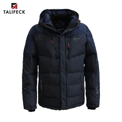 TALIFECK Men Winter Jacket High Quality Padded Jacket Quiltd Coat Patchwork Cotton Coat Parkas Homme European Size Men Clothes