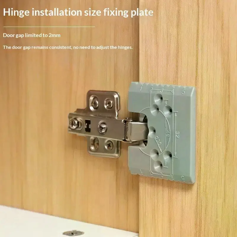 Magnetic Hinge Quick Installation Positioning Piece Cabinet Door Installation Point Fixed Plate Woodworking Panel Hinge Tool