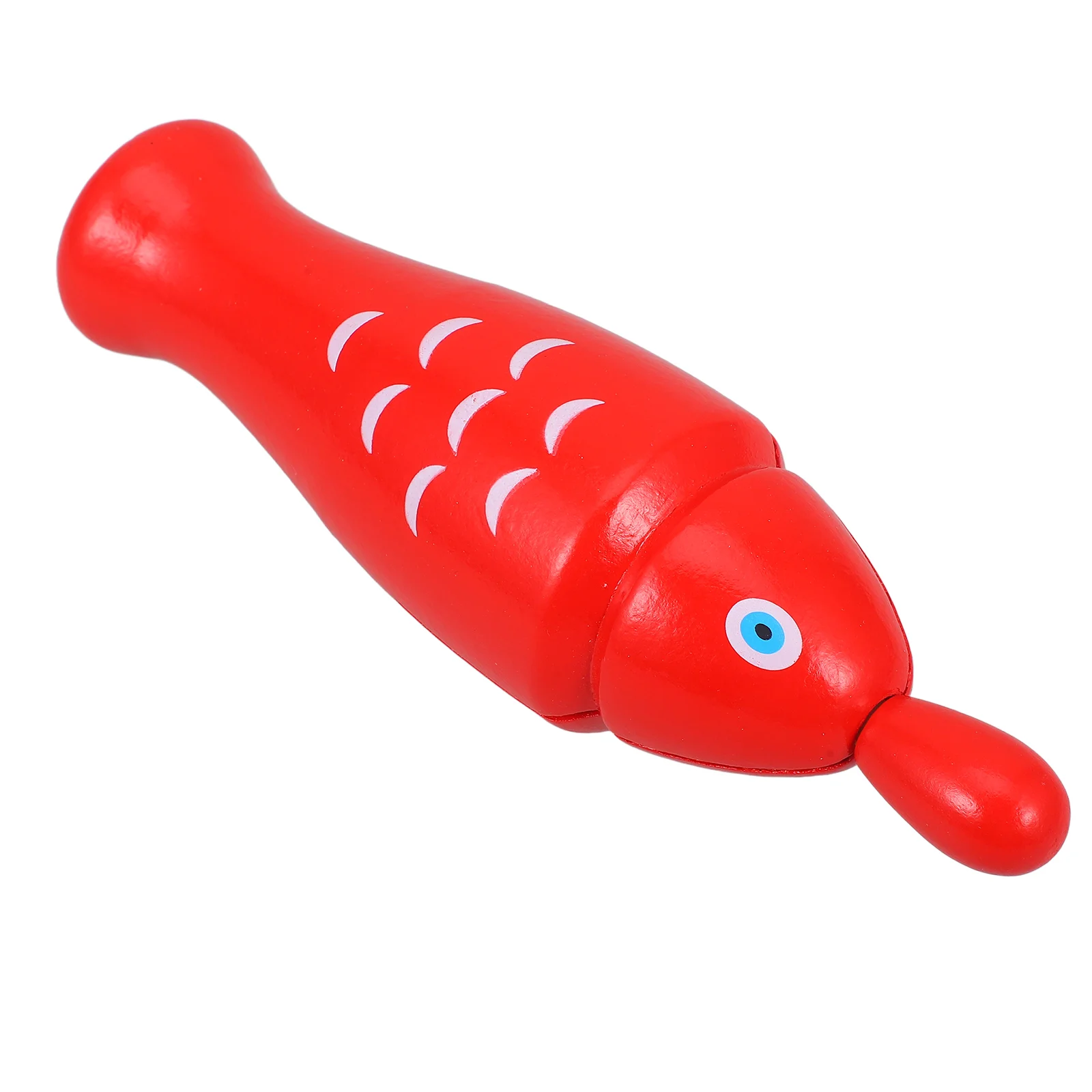 

Fish Shaped Instrument Wooden Teaching Aids Percussion Toy Drumsticks Guiro for Kids Child