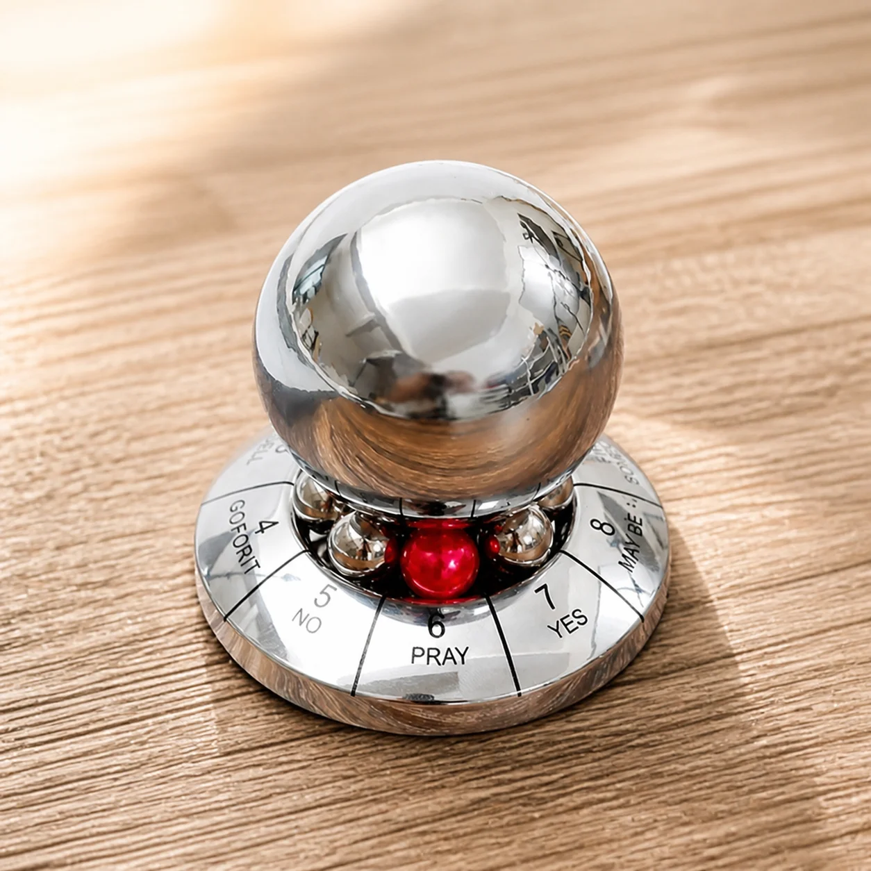 Generic Decision Ball Zinc Alloy Metal Rotating Fortune Ball Creative Desktop Ornament Craft For Office Home Decor