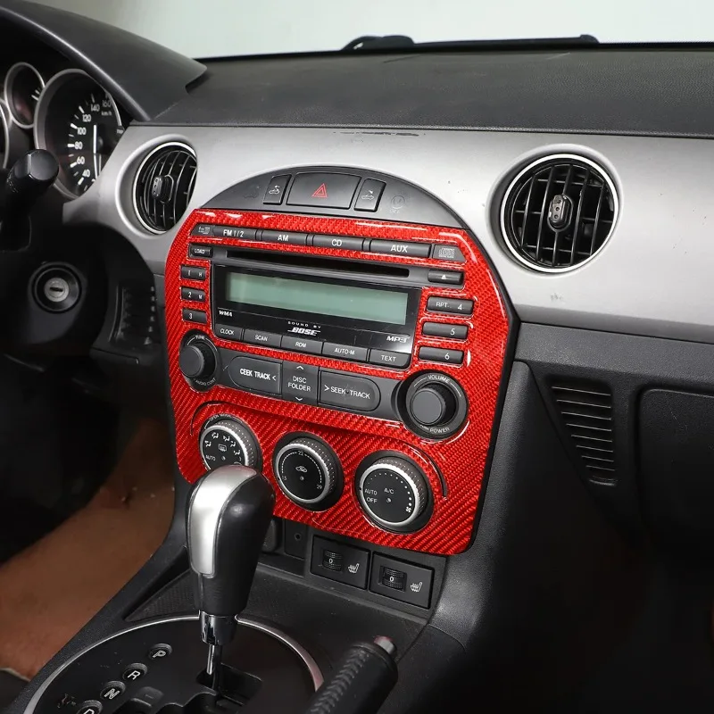 

For 2009-2014 Mazda MX-5 NC Soft Carbon Fiber Car Center Control Dashboard Steering Wheel Door Armrest Decorative Accessories