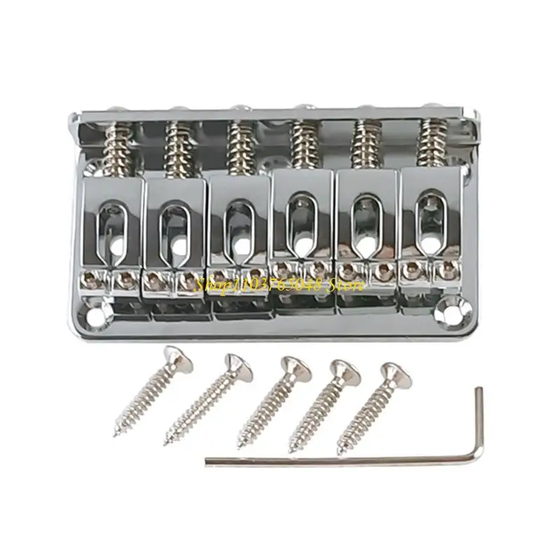 

R53E 6 Strings Guitar Bridge Saddle with 5 Pieces Mounting Screws for Electric Guitar