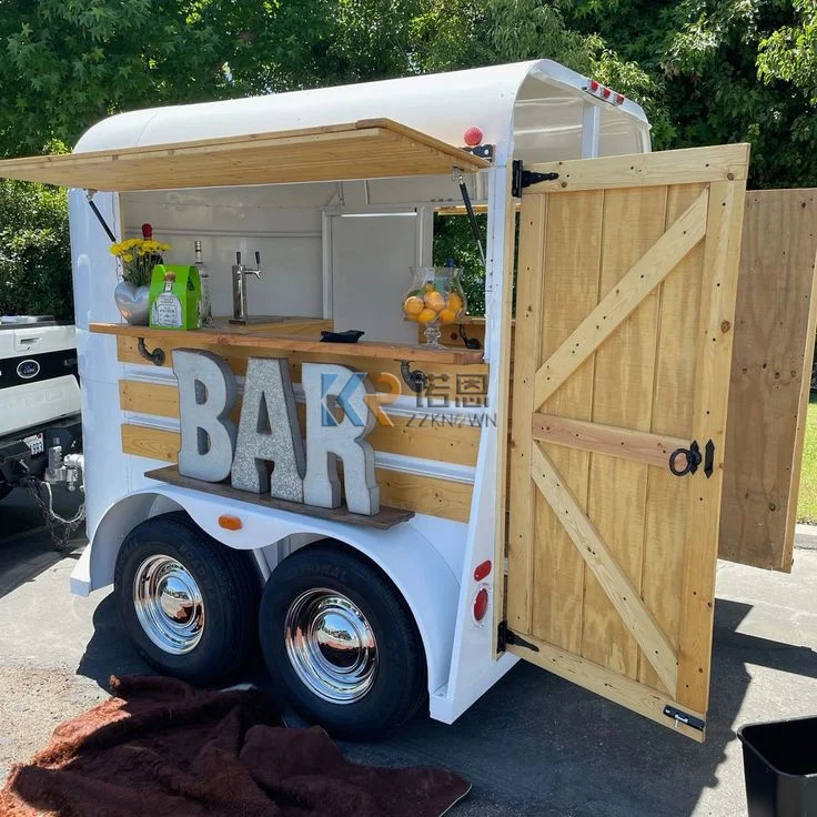 アイスクリームトラックフードカート、ストリートフードカー、コーヒーカート、ホットドッグスタンド、馬のトレーラー、完全装備、中国