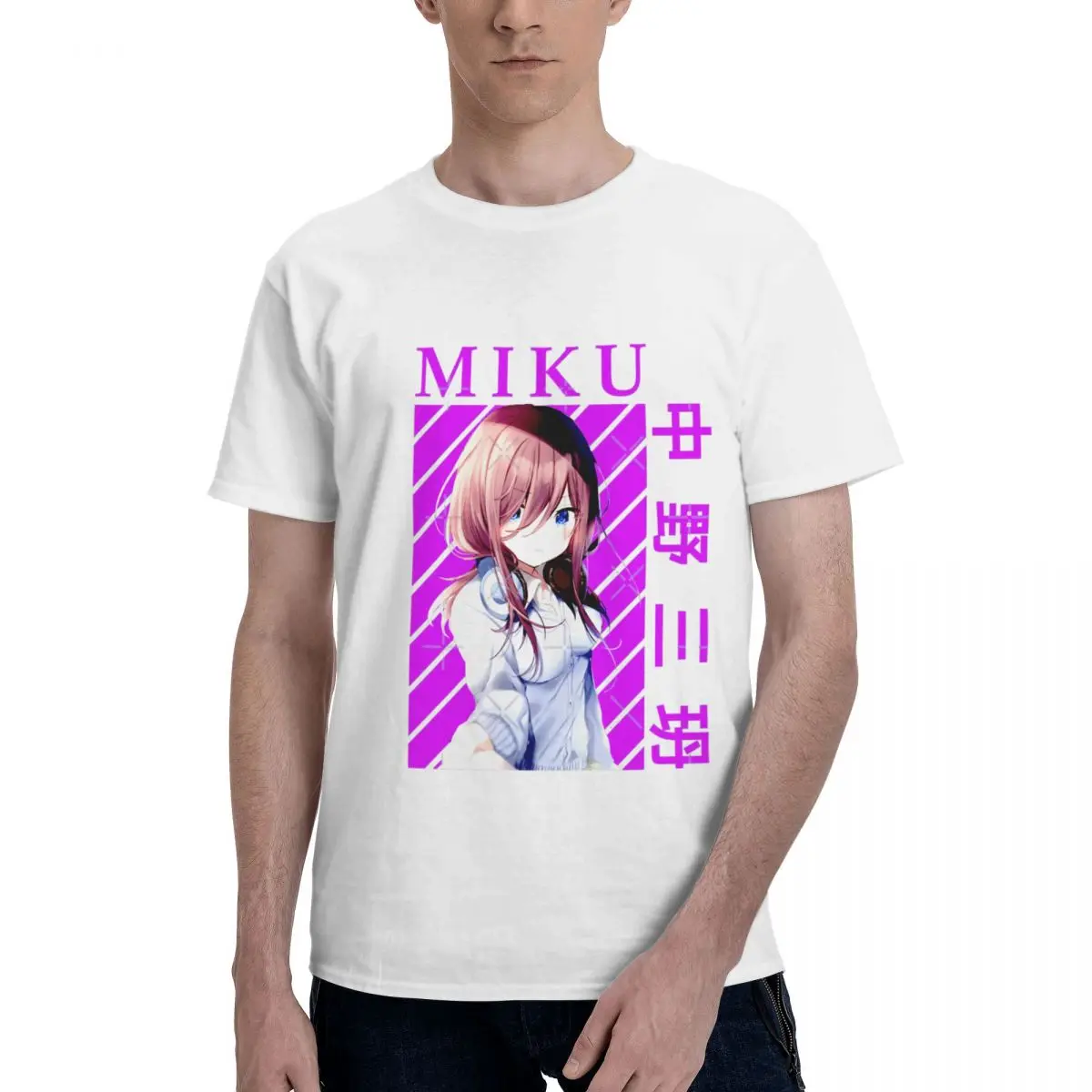 Adult T-shirt Miku Nakano 5 Toubun No Hanayome 5 Retro High quality Leisure Tshirt Vintage Geek Eur Size