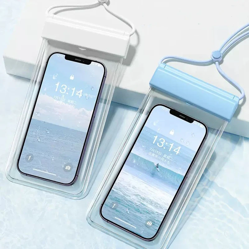 Mobile Phone Waterproof Bag With Touch Screen Swimming Rafting Thickened Transparent Waterproof Phone Case