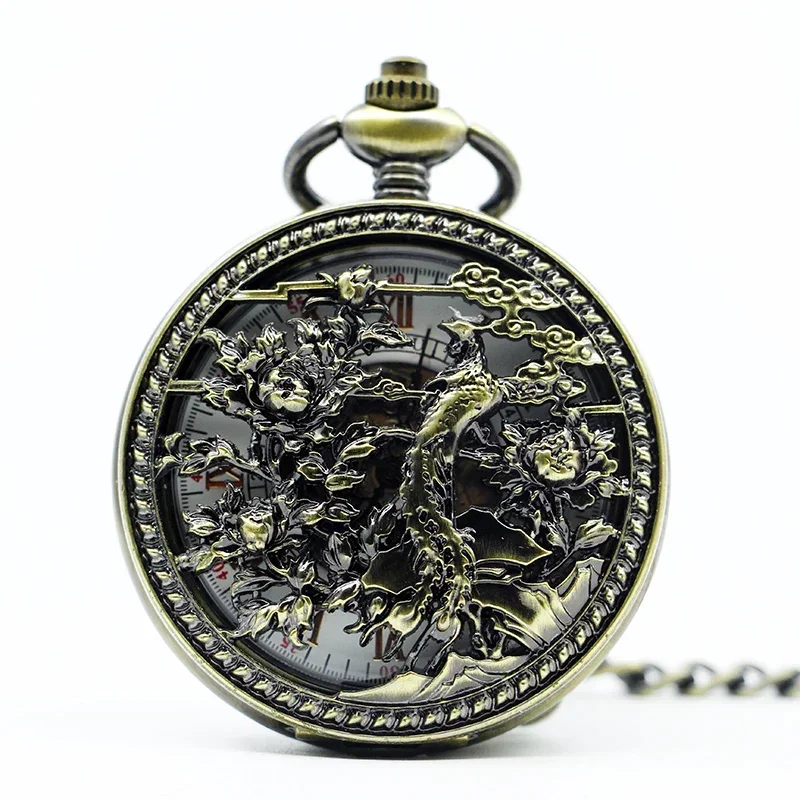 

Exquisite Vintage Skeleton Mechanical Pocket Watches Collection Unisex Unisex Mens Pocket Watch Chain Clock relojes de bolsillo