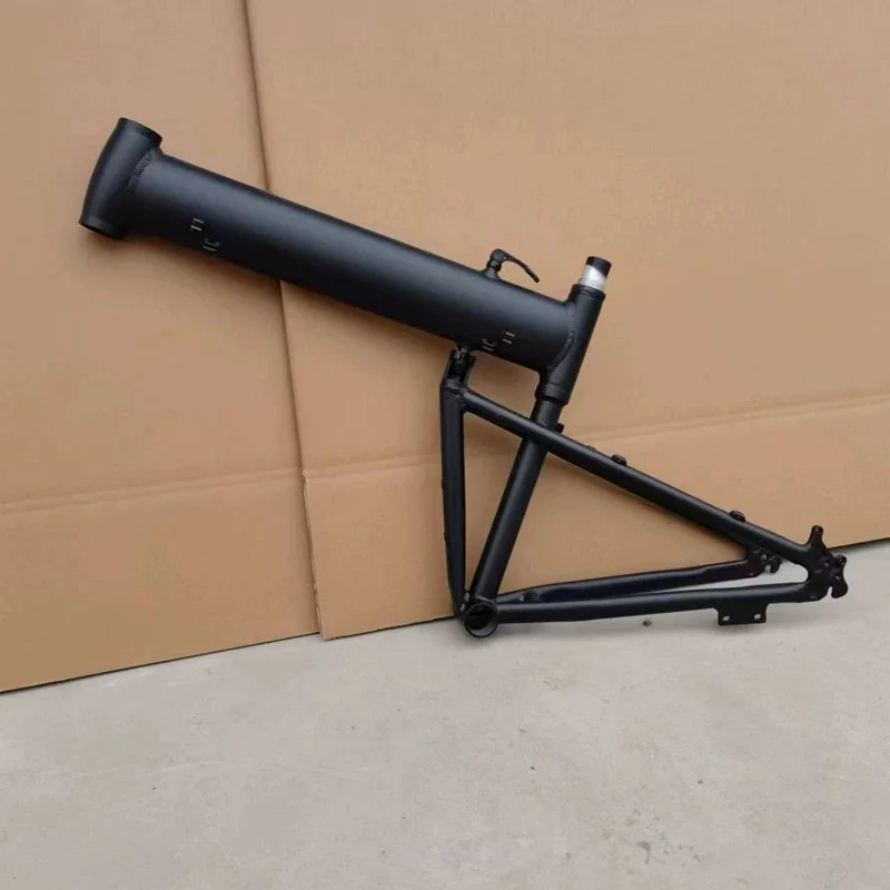26/27.5-inch Folding Mountain Bike Frame Made of Aluminum Alloy, Compatible with DIY Assembled Lithium Electric Bicycles