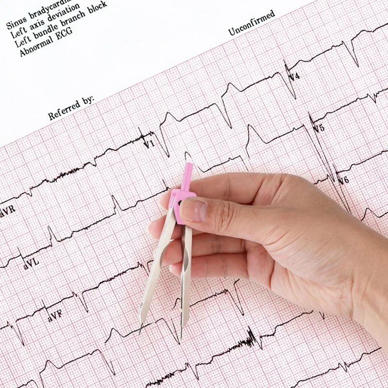 EKG Calipers ECG Calipers Measuring Tool With Ruler EKG Caliper Divider For Measuring Electrocardiographs EKG Calipers