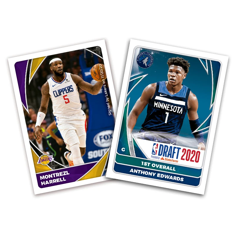 PANINI Official 2020-21 NBA Season Sticker Collection Sealed Box-50 Pcs Blind Box Mystery with Legendary Player Collectors Cards view 3
