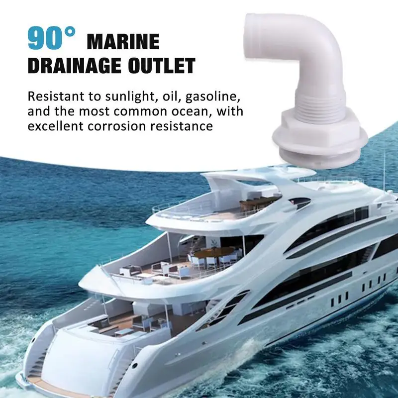 90 Degree Marine Floor Drain Sewage Drainage Outlet Reusable Portable Wear-resistant Drain Marine Accessories For Marine Rv