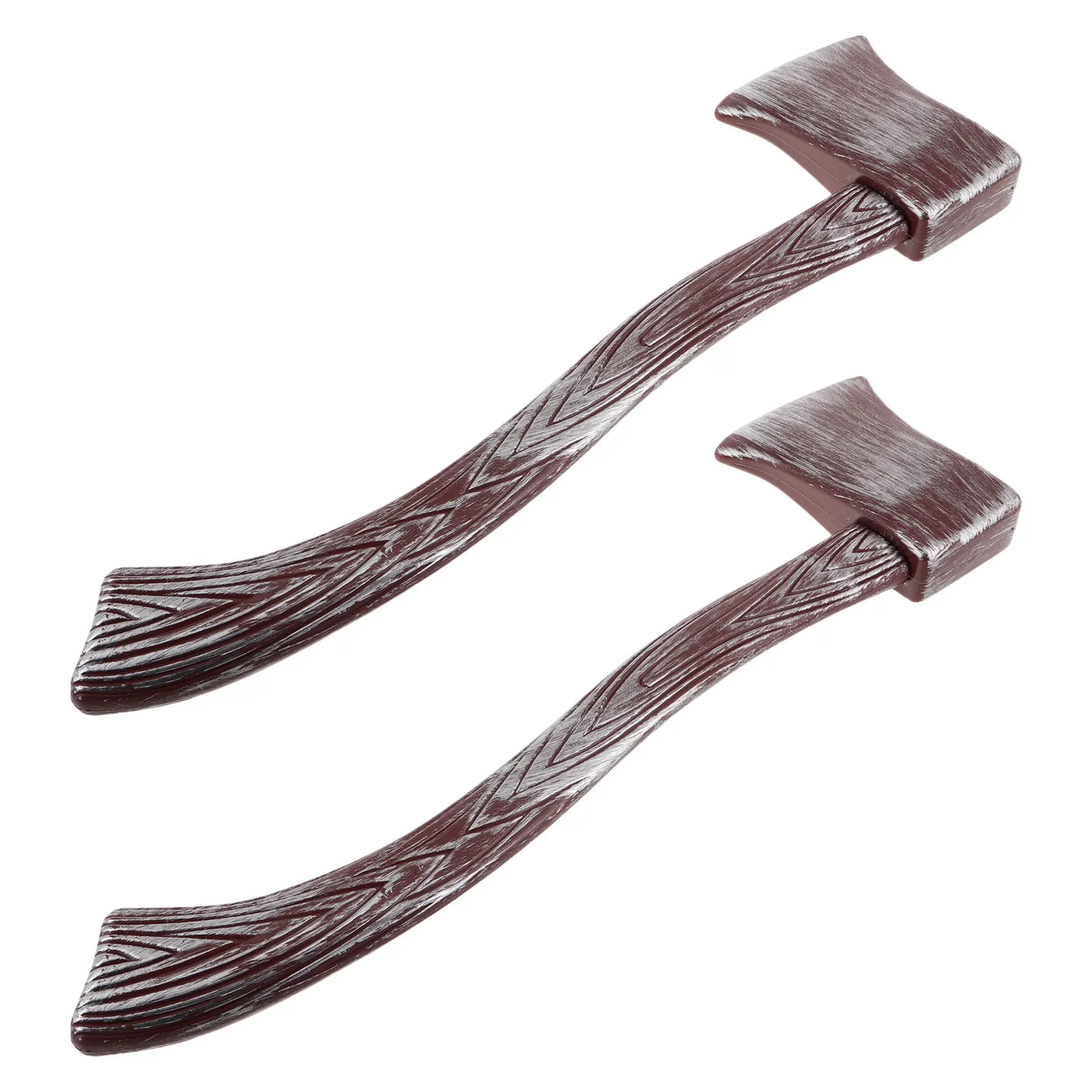 2개 해적 도끼 소품 플라스틱 사실적인 가짜 도끼 할로윈 코스프레 무대 공연 파티 장식 어린이 해적 파티용