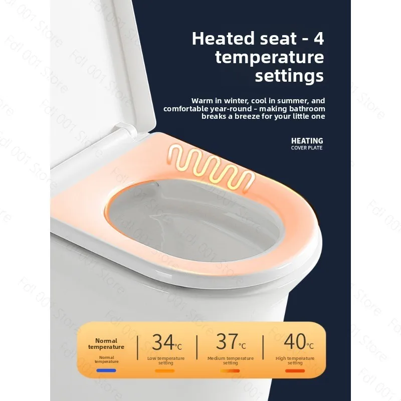 3-level Adjustable Temperature Leak Proof Toilet Seat, Waterproof U/V Seat Cushion, Antibacterial Heating Toilet Seat