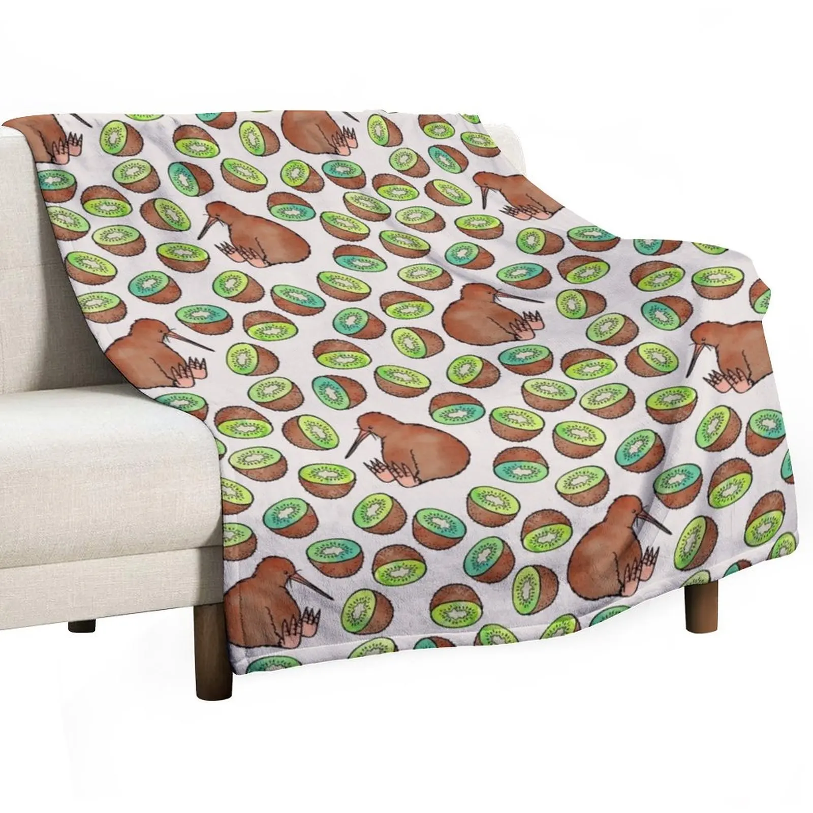 الكيوي رمي بطانية الأرائك الزخرفية هدايا عيد الميلاد سرير ناعم بطانيات أشعث #3