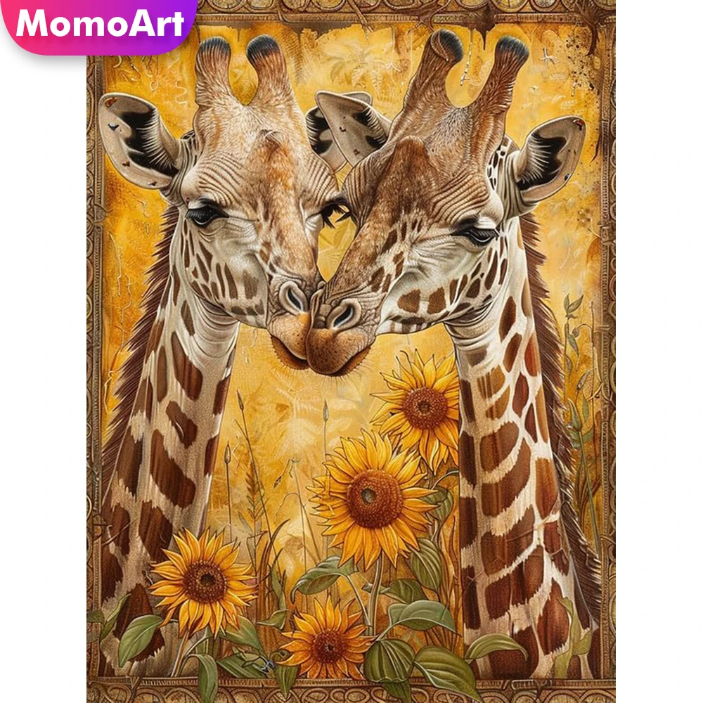 

Momoart 5D DIY Diamond Painting Giraffe Animal New Arrival Diamond Mosaic Picture of Rhinestones Embroidery Handmade Hobby
