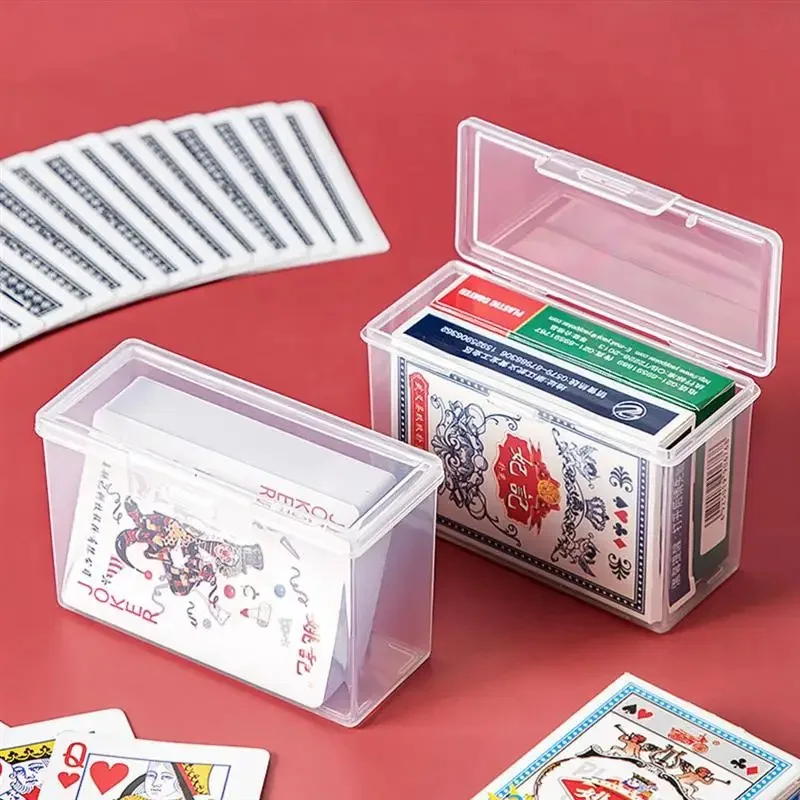 1/2 stücke Transparent Spiel Karten Lagerung Box Kunststoff Spielkarte Container Tragbare Visitenkarte Lagerung Fall – Detail 4
