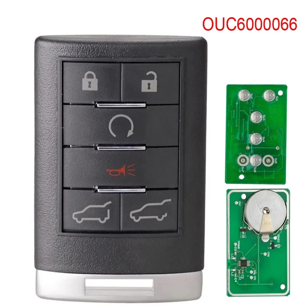 

315MHZ ID46 Remote Car Key Compatible with Cadillac Escalade 2007-2014 OUC6000066 Replacement Key for Vehicle