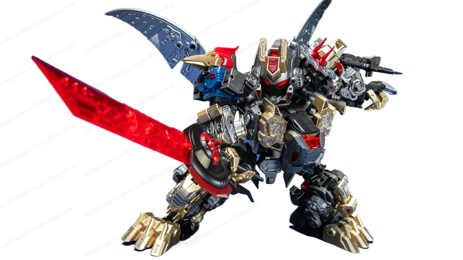 Figura de acción Transformation Steel Head Alliance Steel Kiddy Party JGM-SKP02 Beast Dinoking 17CM 【EN STOCK PRONTO】