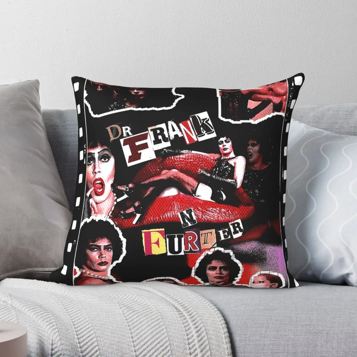 Rocky Horror Picture Show Frank-N-Furter Pillowcase Polyester Linen Velvet Creative Zip Decor Room Cushion Cover