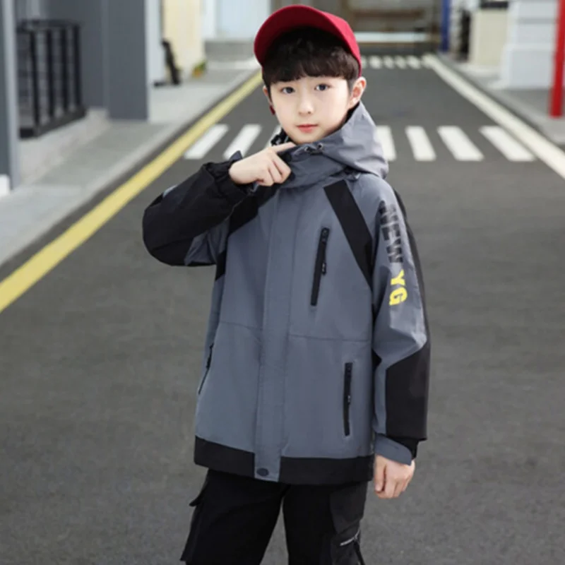 Boys Coat Overcoat Jacket Windbreak Outerwear 2024 Classic Winter Autumn Cotton High Quality Christmas Gift Children's Clothing