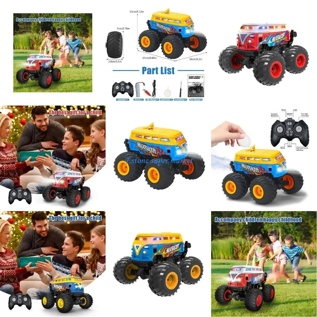 

090B 2.4G Remote Control Stunt Car Toy Four Wheel Drive All Terrains Land Water Truck Model PlayVehicle Teens Adult Speed Car
