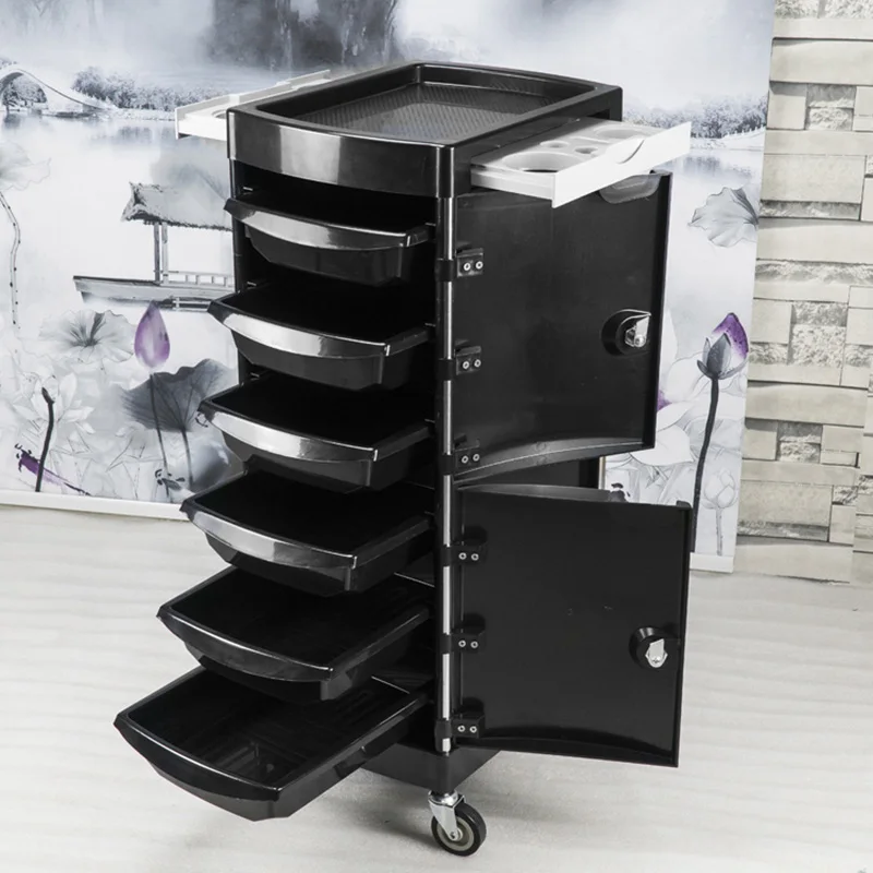 Aesthetic Reception Furniture Hairdressing Carts Manicure Auxiliary Cart Rotating Trolley Muebles Belleza Service Aluminum