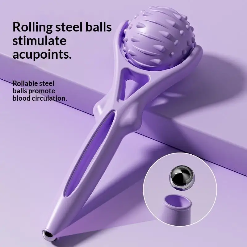 يده الأسطوانة مدلك تصميم سهل الاستخدام نقطة تدليك تخفيف التعب الجسم تعزيز مدلك كرة يوجا المحمولة المحمولة الذراع الساق #3