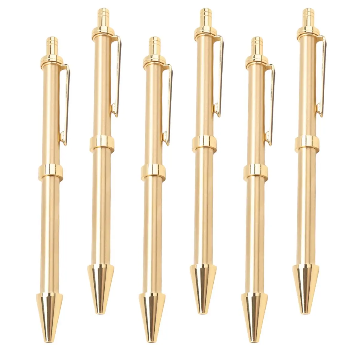 A89X 6 Piece Retractable Pen Kit for Wood Turning 8mm Click Pen Kit with Refills Lathe Turning Supplies for Pen Making Wood