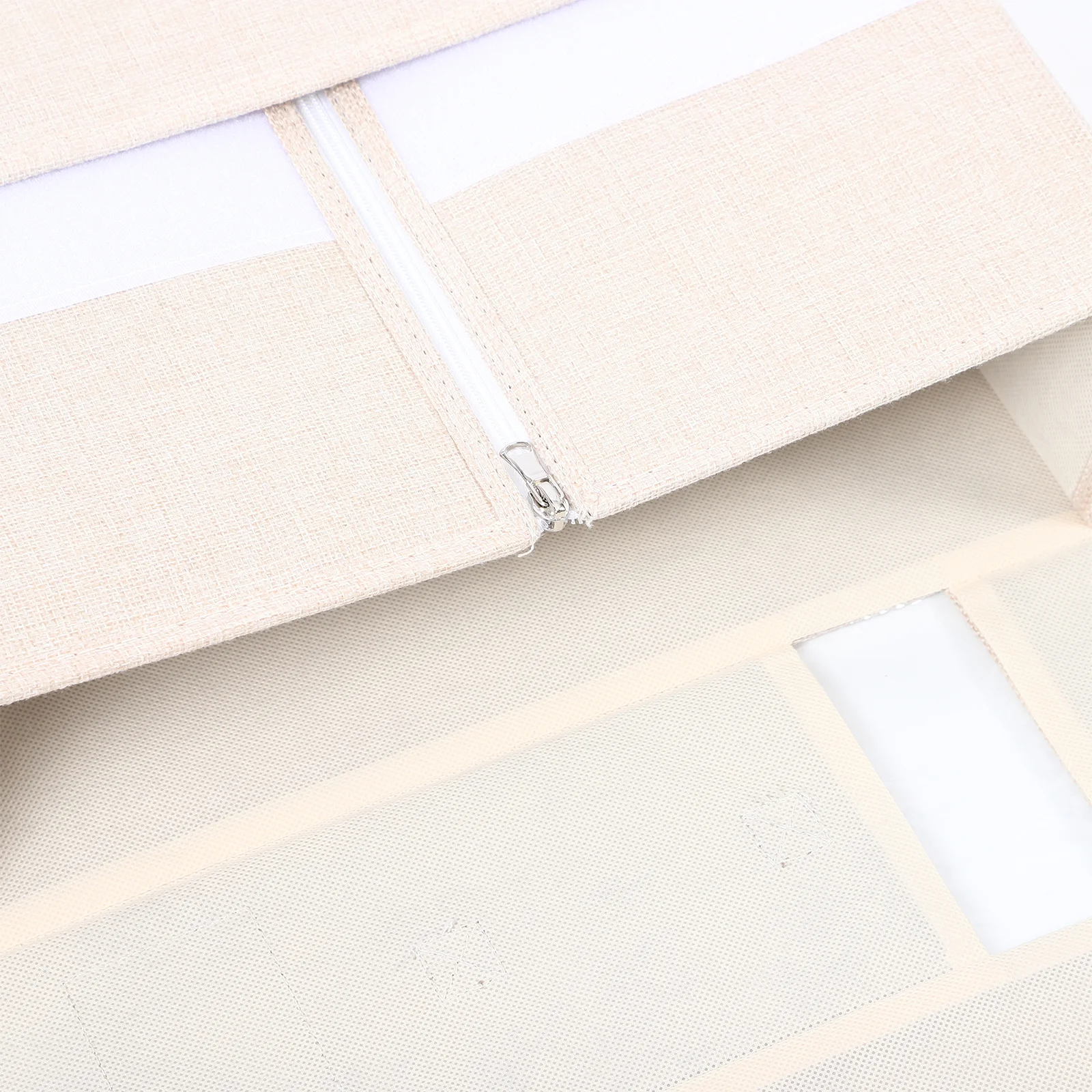 

Bed Sheet Organizer Closet Storage Foldable Box Cardboard Sheet Organizer Bedding Storage Container Easy Pull Handle