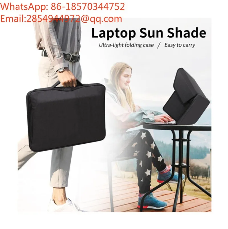 2026    Foldable Portable Laptop Sun Shade Hood Anti‑Glare Privacy Protective Cover for Outdoor Use