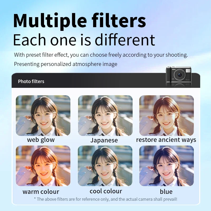 2025 New 4K Digital Camera CCD Student Camera HD 5000W Pixel Ultra-thin Lightweight Portable Card Camera Entry-level Camera