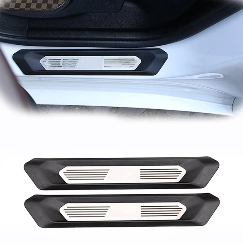 For BMW X3 X4 G01 G02 2018-2023 Stainless Steel Chrome Silver Door Sill Protector Trims Car Door Sill Protector Plate Cover Trim