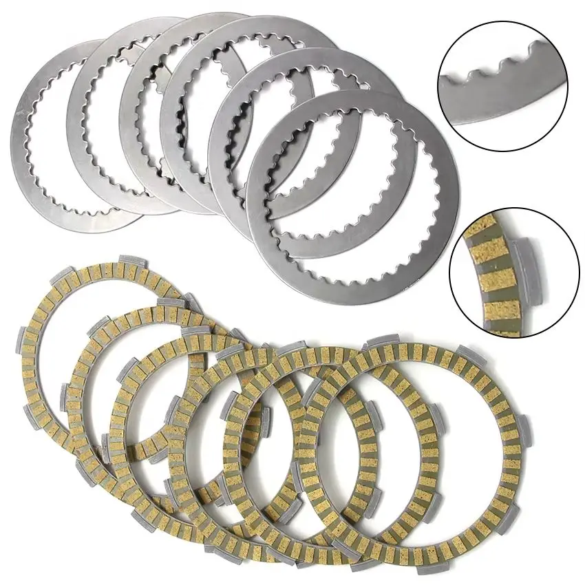 

Motorcycle Clutch Friction Disc Plates For Honda CMX250 CMX250X Rebel CB250 Nighthawk 1996/2004-2006 22321-KE8-000 22201-KBG-A00