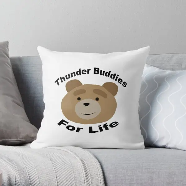 

Thunder Buddies For Life Printing Throw Pillow Cover Wedding Decorative Waist Hotel Anime Comfort Pillows not include One Side