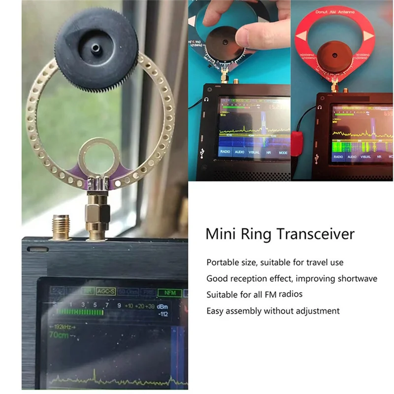 A37T-High-Performance Radio Reception Mini Transceiver Loop Antenna For AM MW/SW/UV/UHF/VHF/FM Frequency Bands