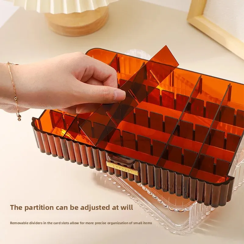 Drawer Type Acrylic Storage Rack Multi-grid Nail Salon Desktop Sorting Box