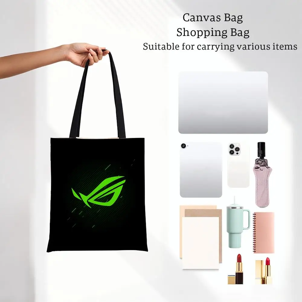 Brand Peripheral Republic Of Gamers Storage Bags Bags Series Print Bag Lightweight Shoulder Daily Shopping Bags
