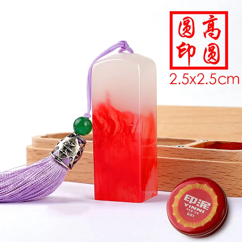 Customize English Chinese Resin Name Stamp Portable Personal Stamps Hand Account Chop Calligraphy Painting Signature Seal Stamps