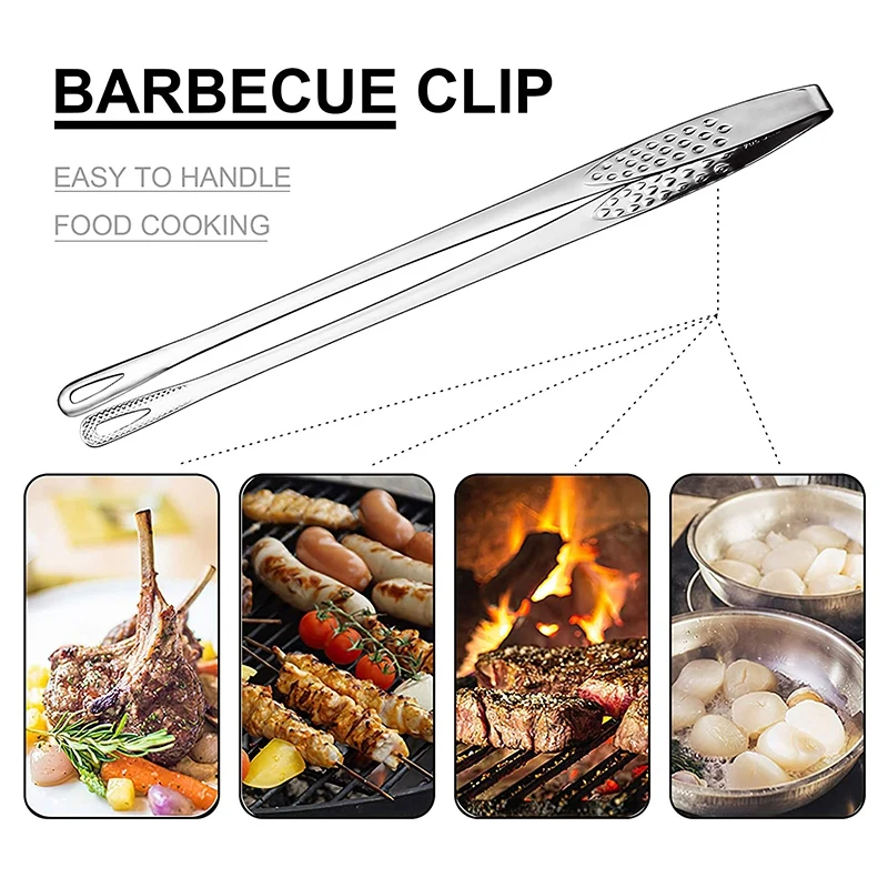 AY03-Kitchen Tweezer Tongs,Extra-Long Stainless Steel Tongs With Precision