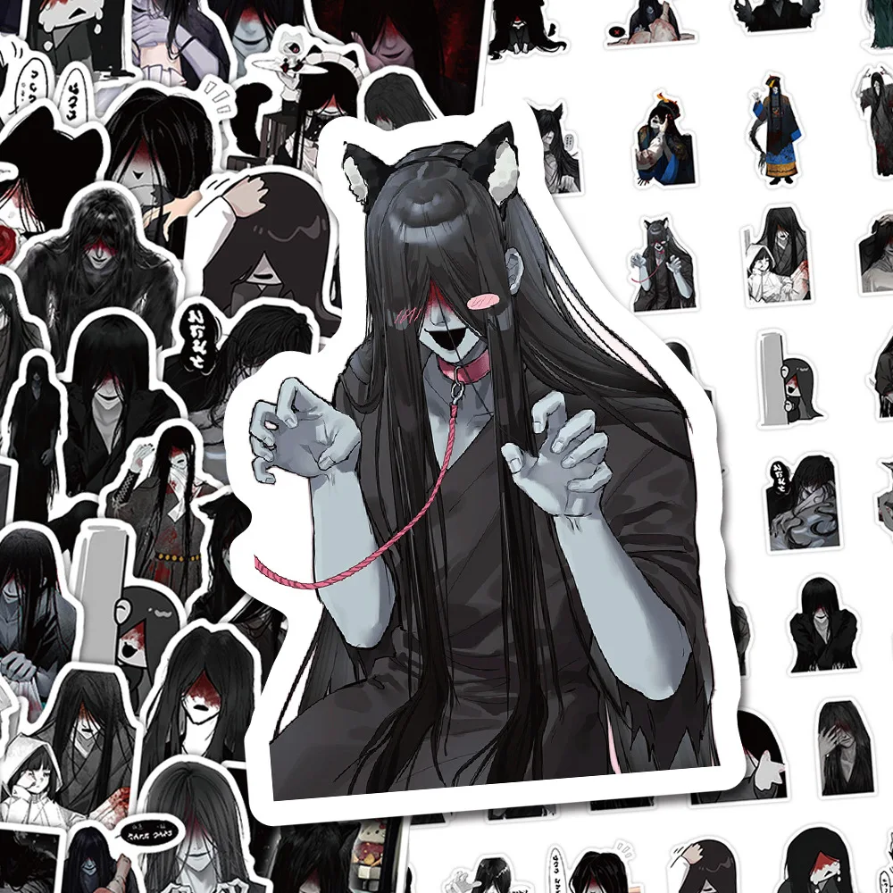 68Pcs Horror Game Homicipher Papa Stickers Cute Cartoon Cosplay Characters Anime Decals for Laptop Phone DIY Game Player Gift