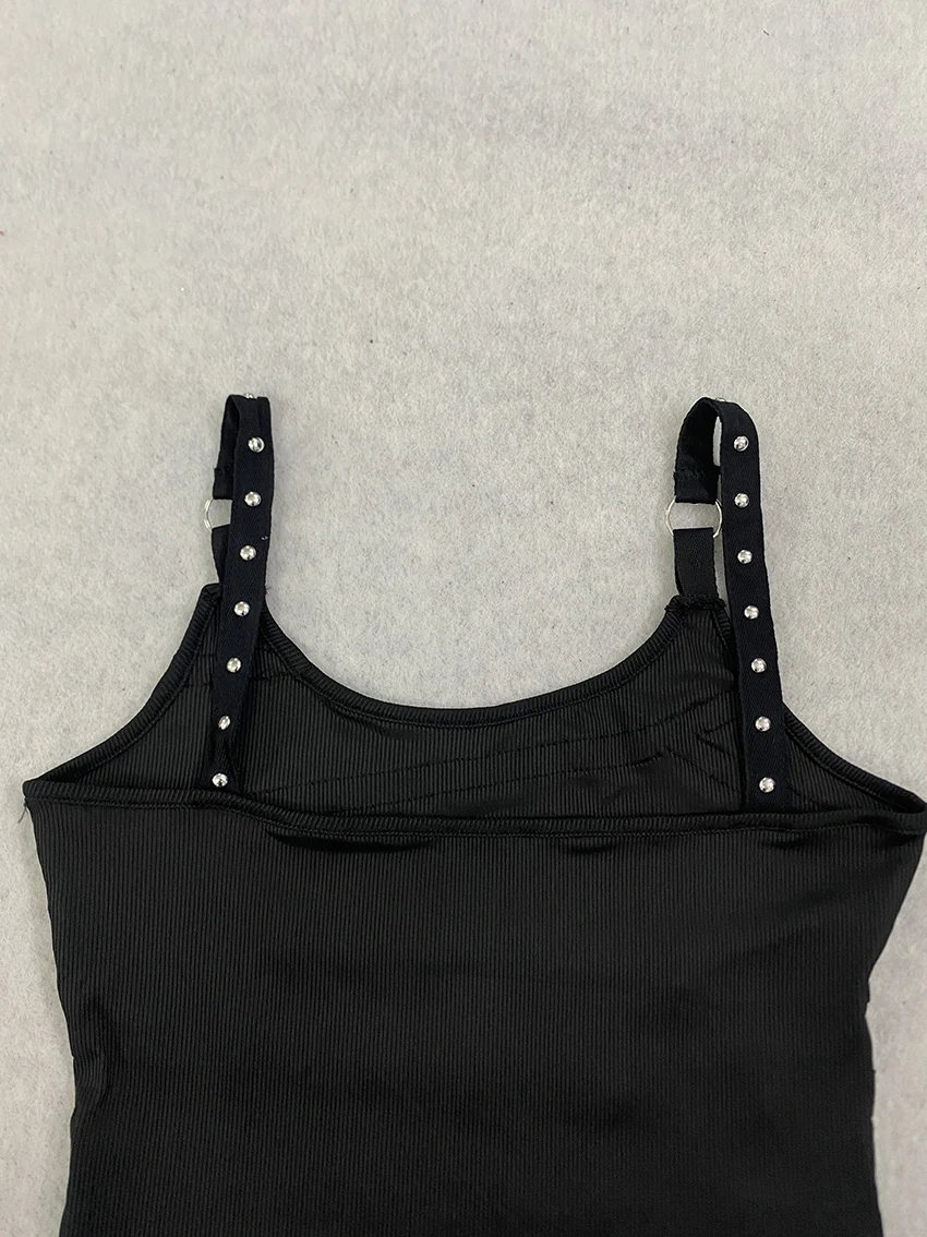 Harajuku Ästhetik Punk Vielseitige Klassische Tanktops Y2K Streetwear Mode Schlankmachende Sexy Hot Girl Einfarbige Camisole Weste für Frauen – Detail 11