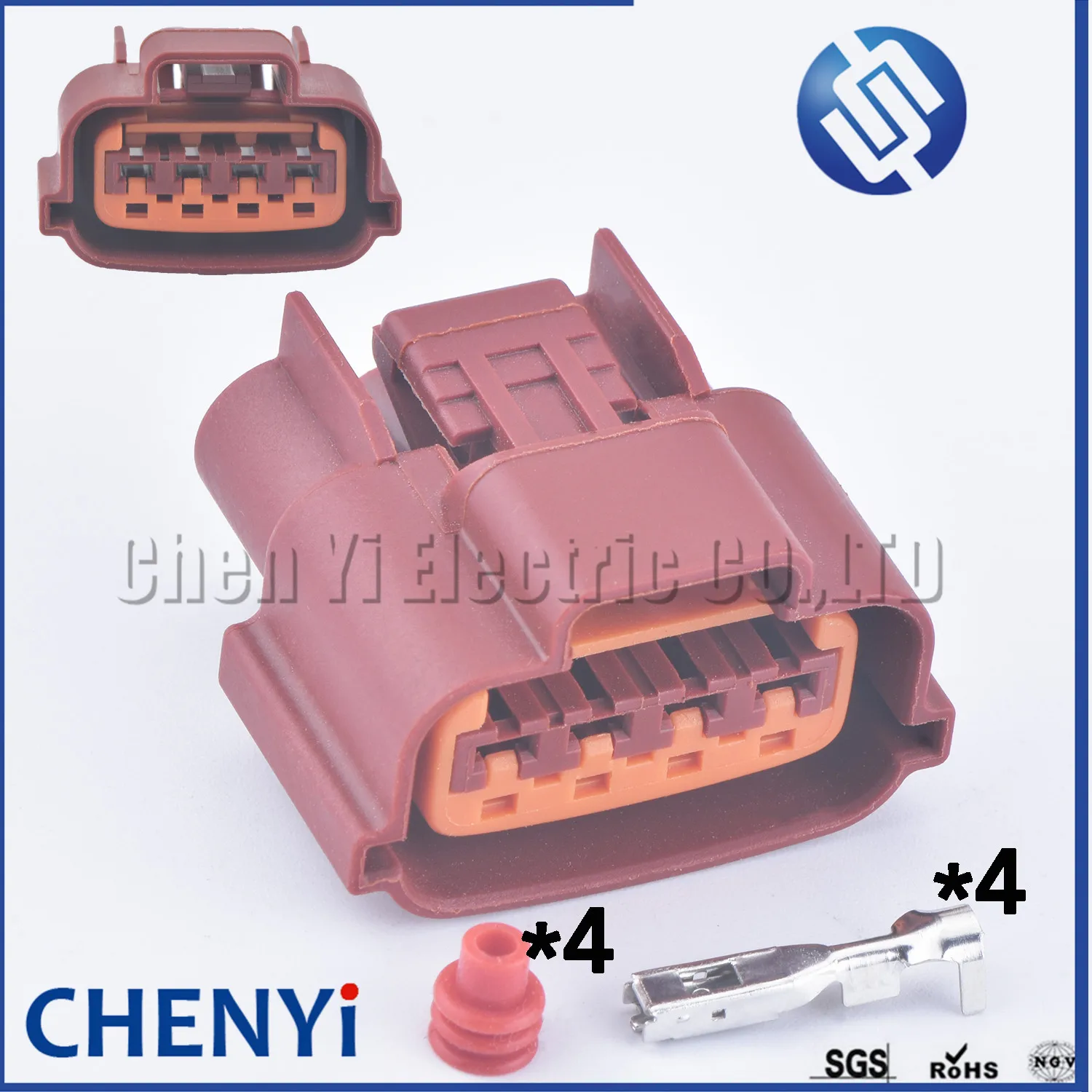 Brązowy 4-pinowy żeński wodoodporny złącze samochodowe Wtyczka czujnika kąta krzywki 6098-0309 Do Nissan Mazda 6098-0144