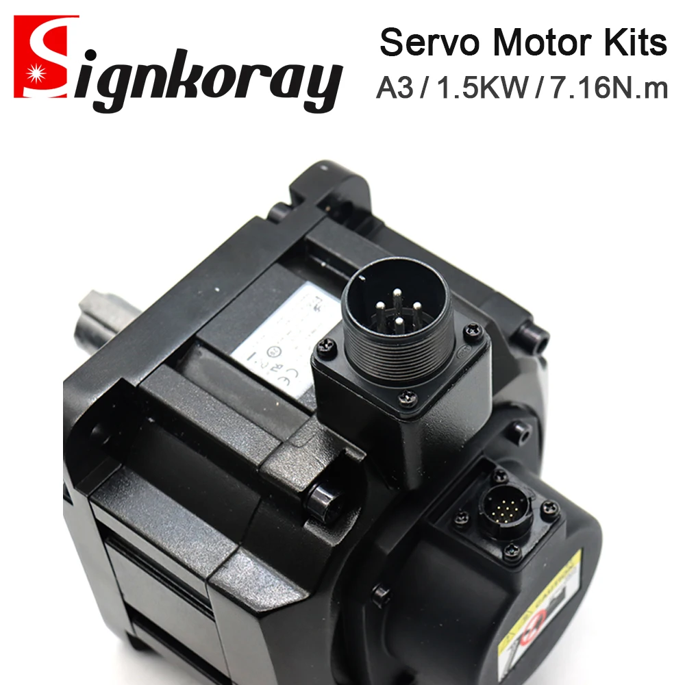 Signkoray เดลต้าชุดมอเตอร์เซอร์โว1.5KW ASD-B3-1521-L ECM-B3M-E21315RS1 ASD-B3-1521-E ECM-B3M-E21315SS1 7.16N M 2000rpm