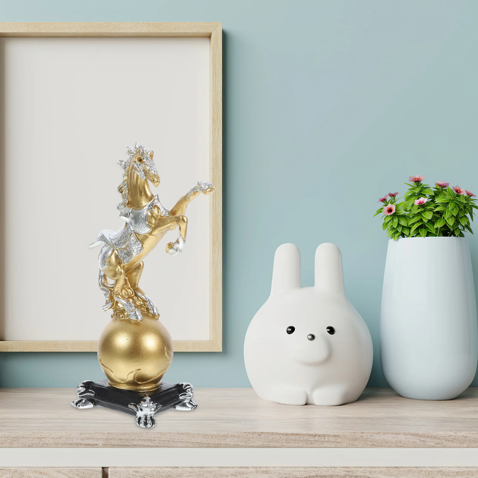 

Horse Ornaments Decorative Resin Adornment for Home Decoration Standing Model Table Statue The Animal