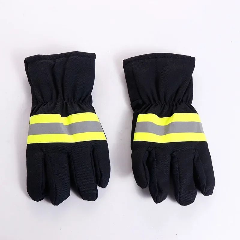 

Fire Gloves Safety Protection Supplies For Welding And Cold Weather Firefighting, Black Reflective Belt, Fireproof