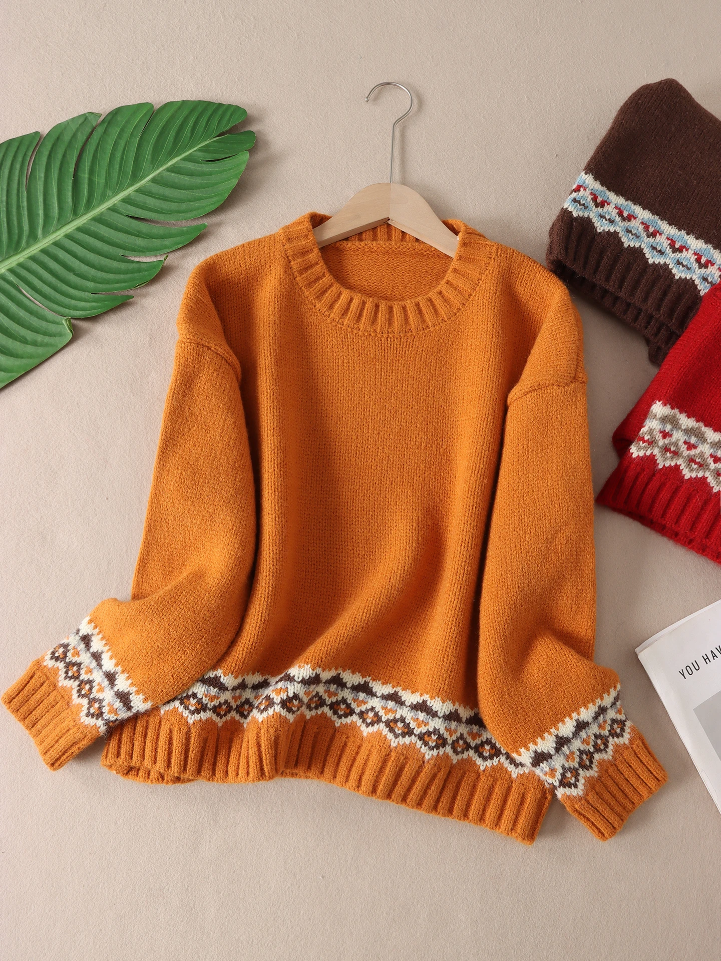 

Зимний вязаный свитер Thiened, женский круглый пушистый теплый длинный свитер с кисточками Sve Crew Ne, трикотажное пальто, топ