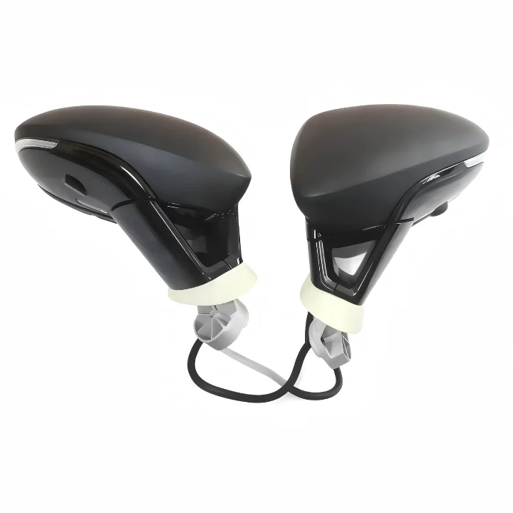 For New PAG Panamera 970-971 Black Right Side Extendable Car Rearview Mirror Assembly for Retrofit/Upgrade Universal