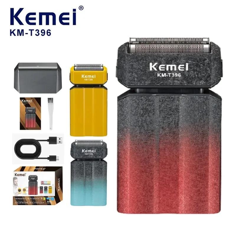

Kemei Men Cordless Rechargeable Foil Shaver Electric Barber Reciprocating Razor Beard Bald Head Hair Shaving Machine Close Shave