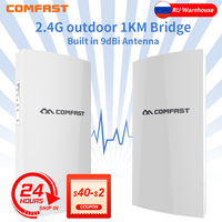 COMFAST CF-E130N 1KM 300Mbps 2.4Ghz Outdoor Mini Wireless AP Bridge WIFI CPE Access Point 9dBi WI-FI Antenna Nanostation Router