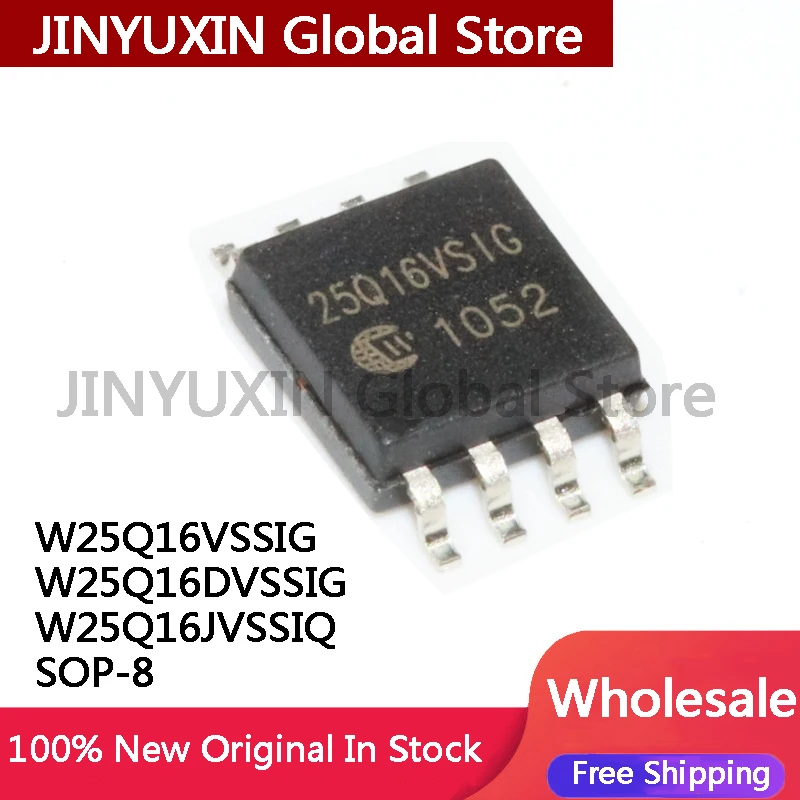 10Pcs 100% New W25Q16VSSIG W25Q16DVSSIG W25Q16JVSSIQ W25Q16BVSIG W25Q32FVSIG W25Q16 SOP-8 IC Chipset in stock Wholesale